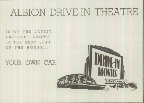 Albion Drive-In Theatre - From 1960S Albion School Yearbook